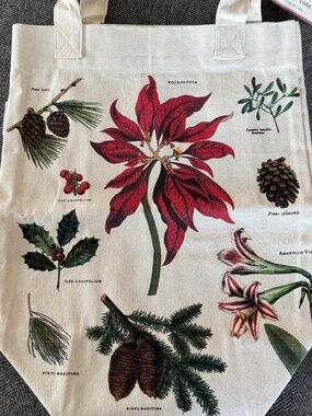 NWT, CAVALLINI, CHRISTMAS BOTANICA VINTAGE TOTE